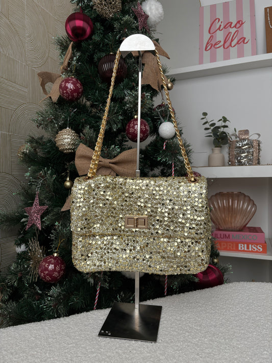 Sac à main doré - SEQUINS