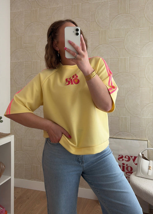T-shirt sweat jaune - AMORE