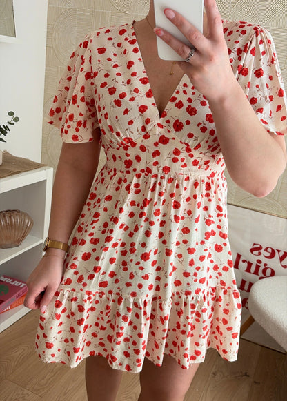 Robe courte blanche - COQUELICOT