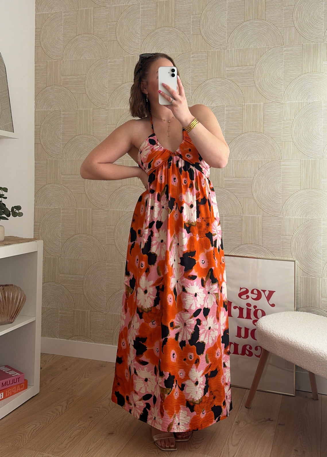 Robe bohème orange - AURÉLIE
