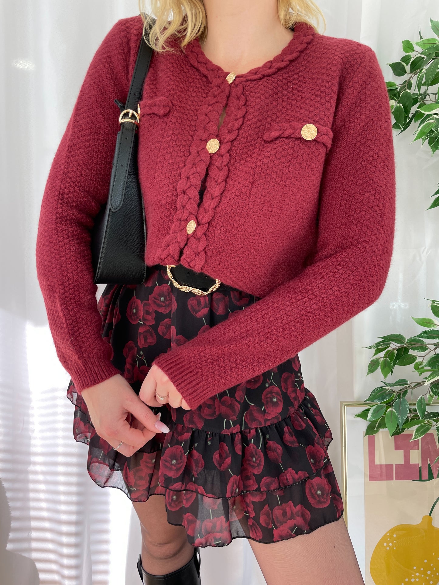 Cardigan bordeaux OLIANA