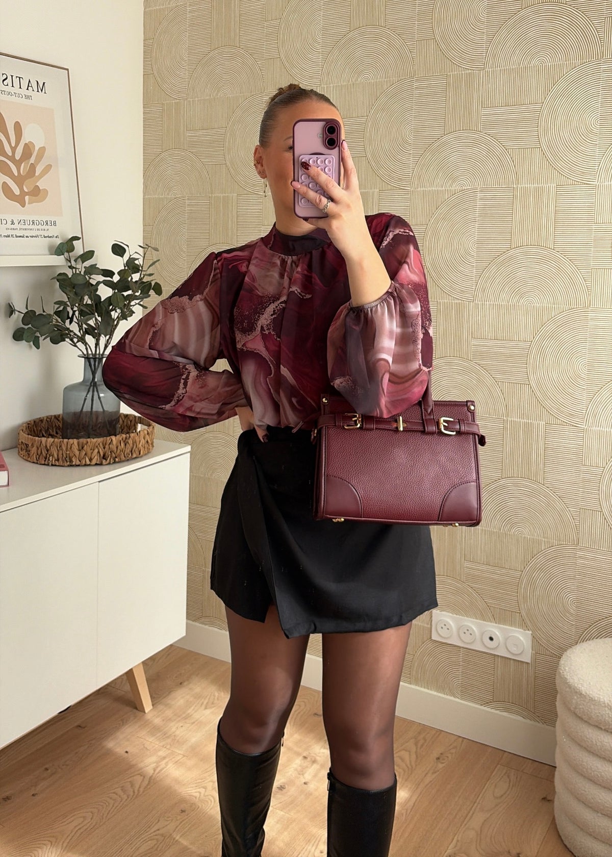 Blouse bordeaux - JULIETTE