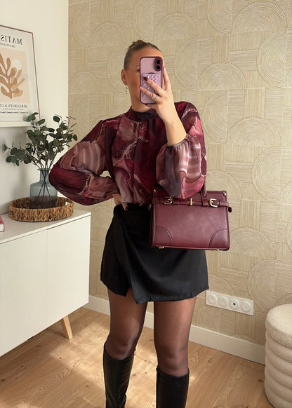Blouse bordeaux - JULIETTE