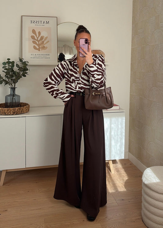 Pantalon choco - PALAZZO