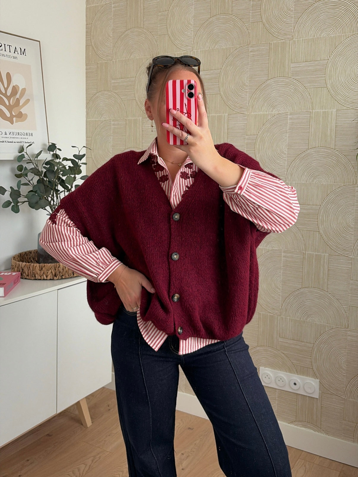 Gilet bordeaux - ZOÉ