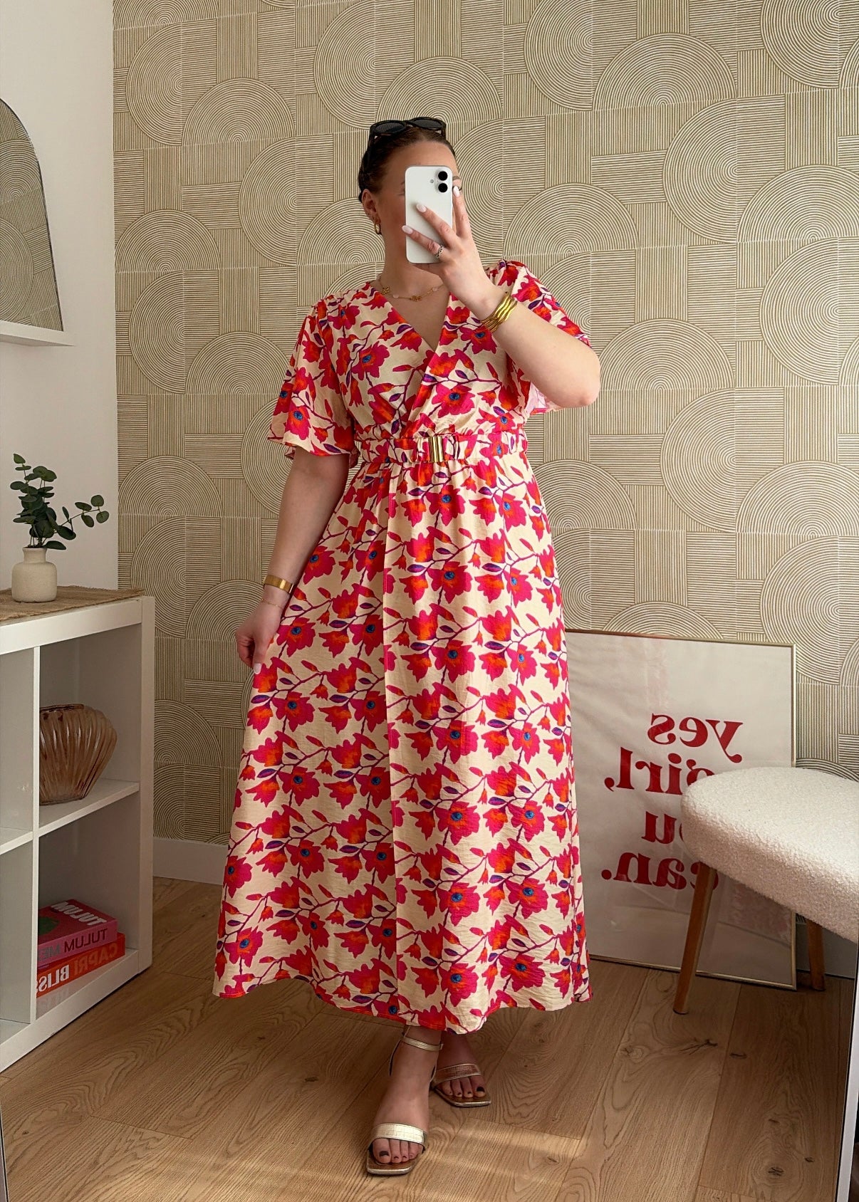Robe fleurie - FUCHSIA