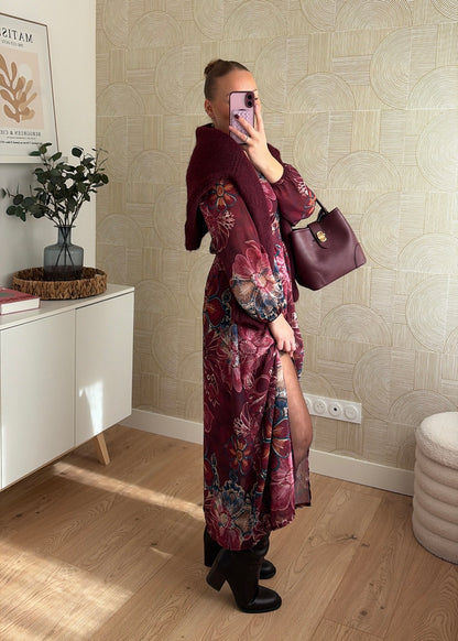 Robe longue bordeaux - EMIE