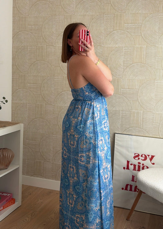 Robe longue bleue - SIENNA