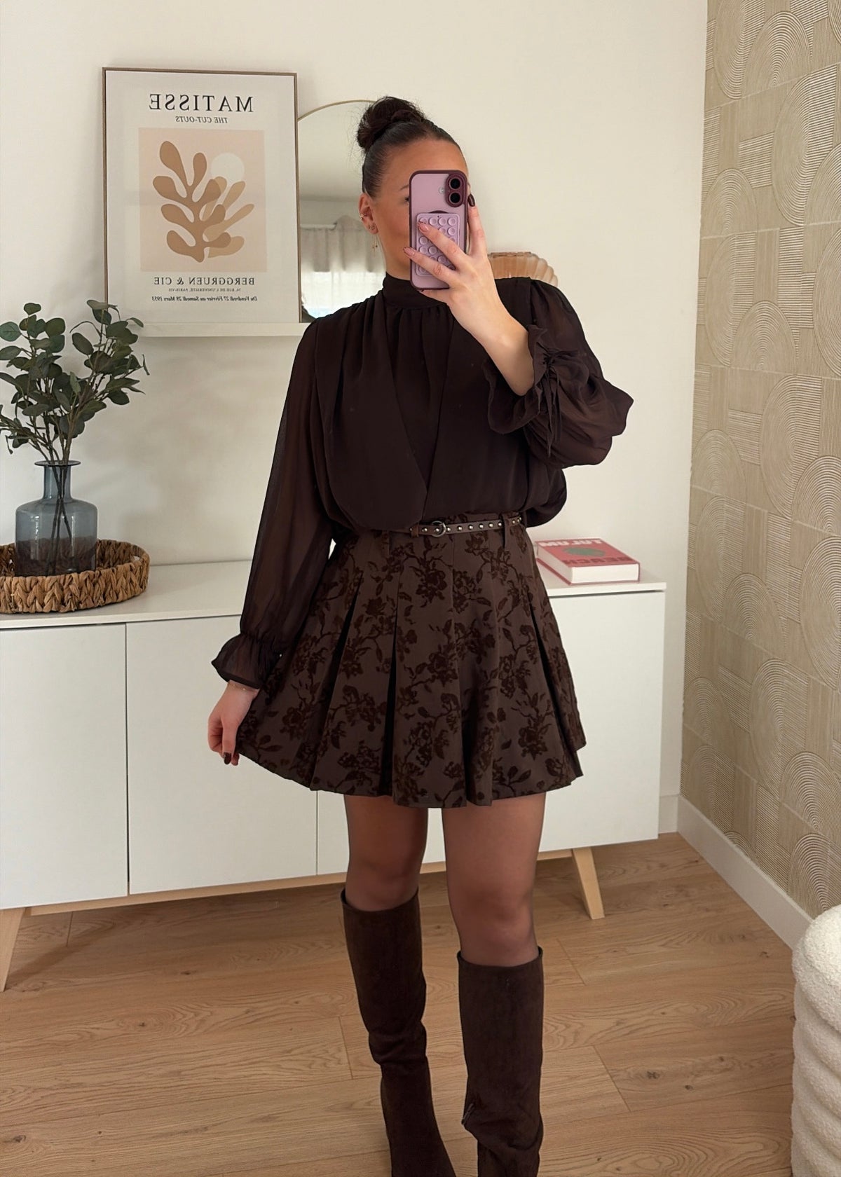 Jupe patineuse choco - CLARA