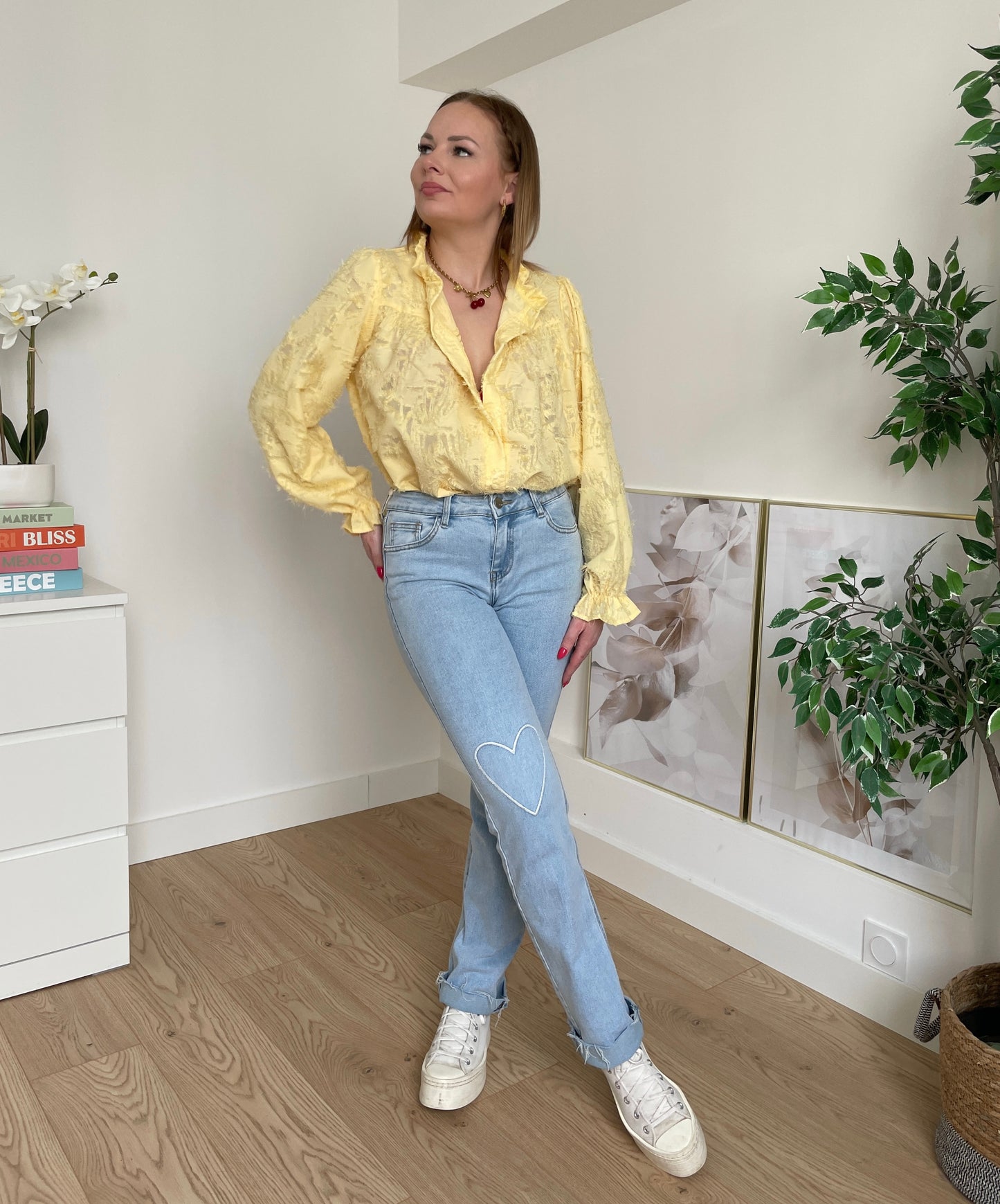 Blouse texturée jaune PALOMA