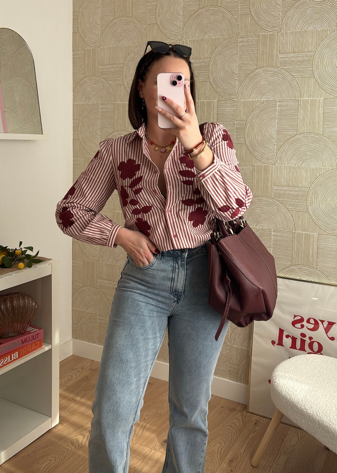 Chemisier bordeaux - SWAN