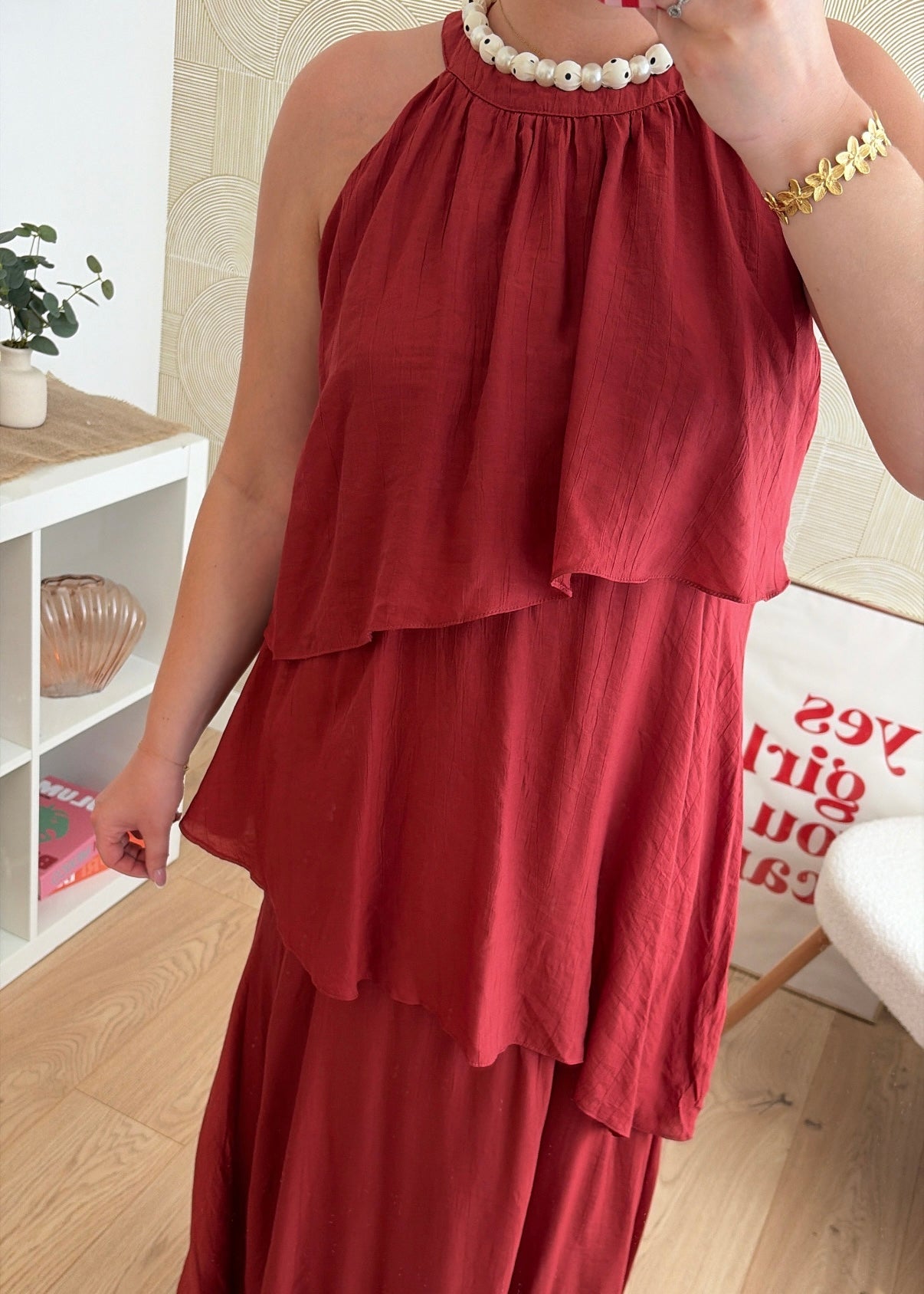 Robe longue rouille - ROMANE