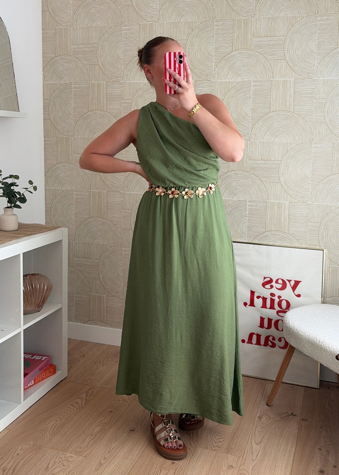Robe longue olive - IRIS