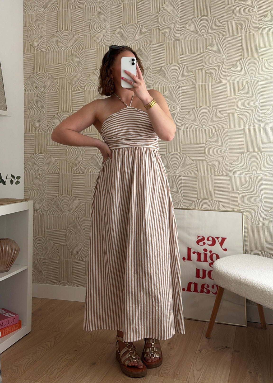 Robe longue beige - Riviera