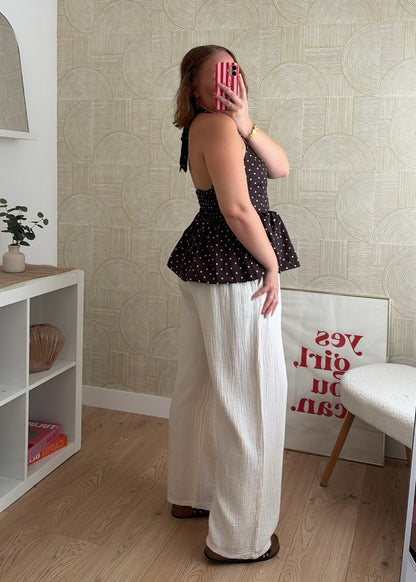 Pantalon beige - GAZE DE COTON