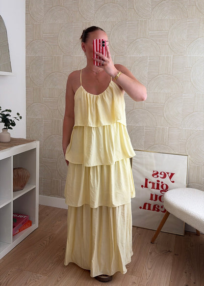 Robe longue jaune - ZOÉ