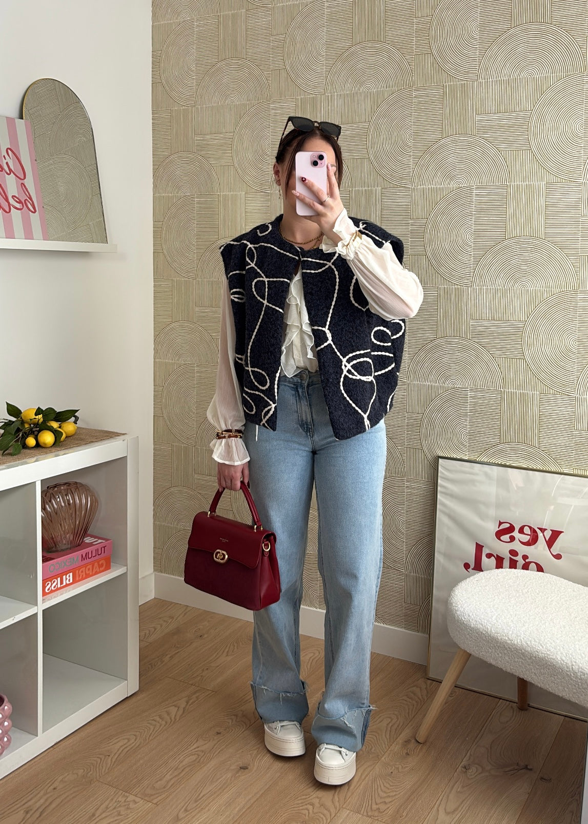 Gilet brodé navy - SKIPPY