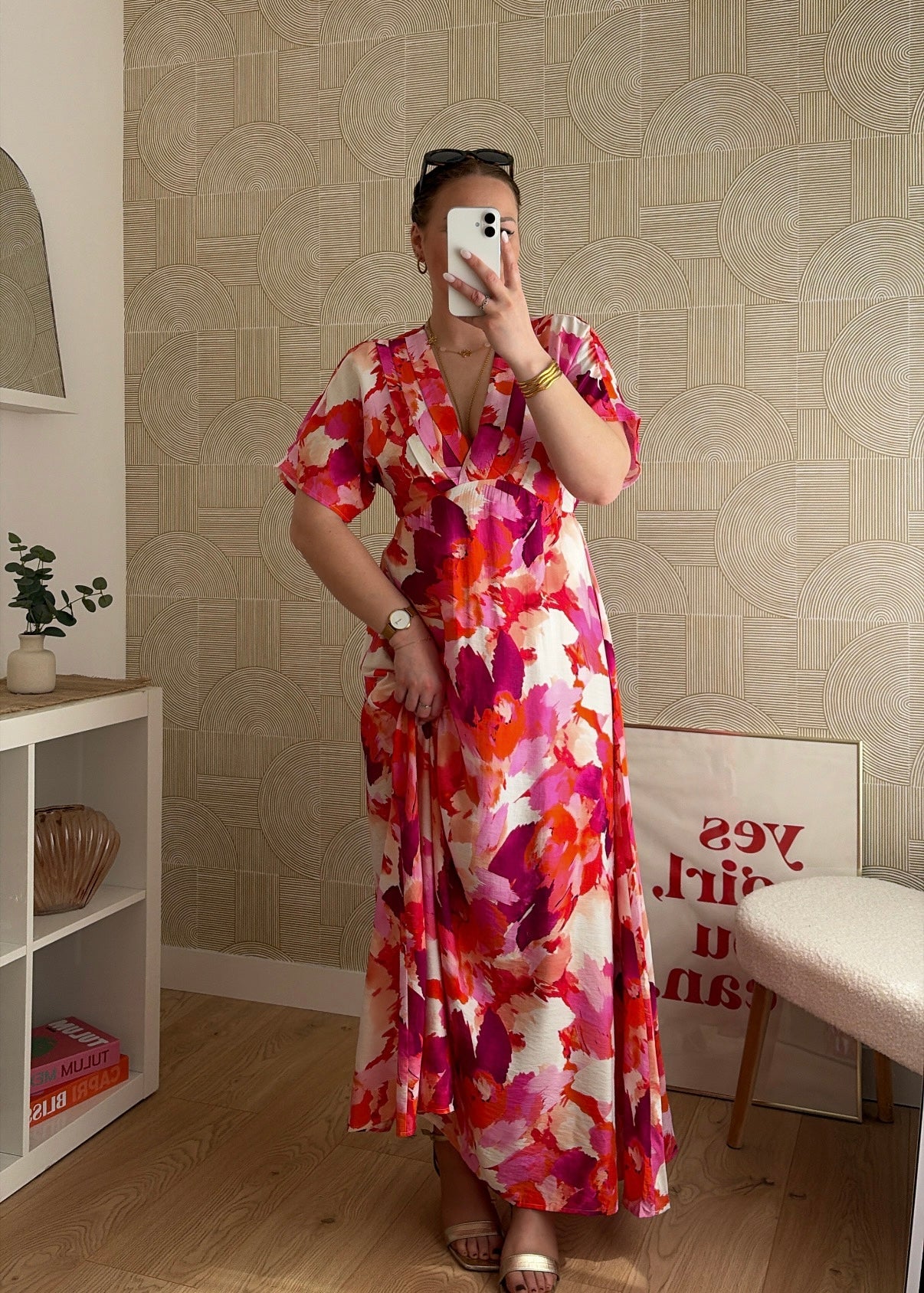 Robe (CURVY) rose - NINAO