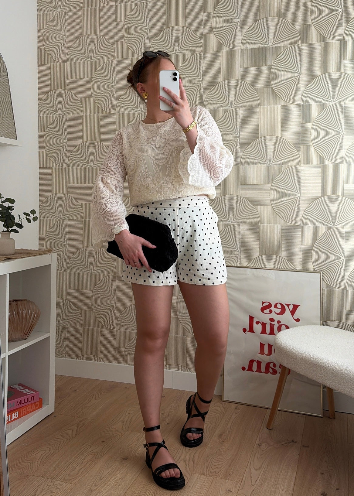 Short beige à pois - LOVA