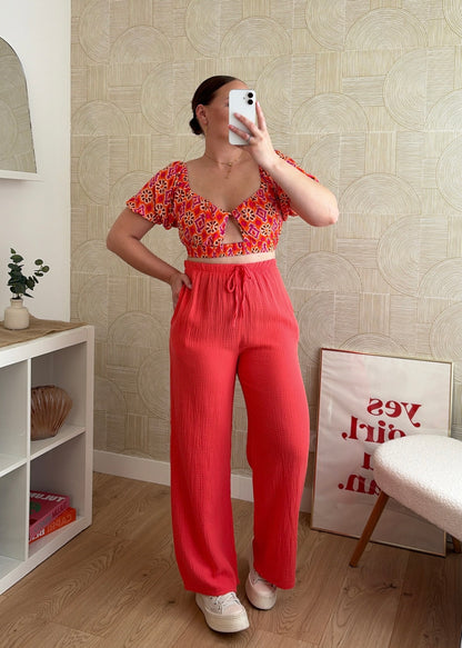 Pantalon corail - GAZE DE COTON