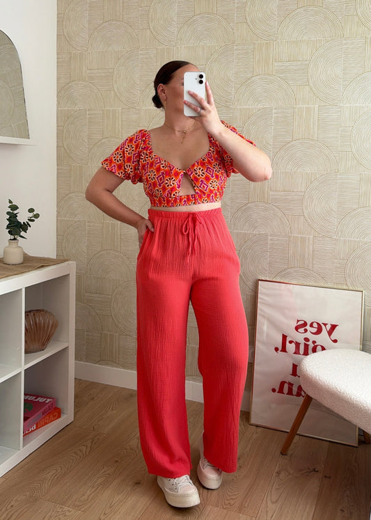 Pantalon corail - GAZE DE COTON