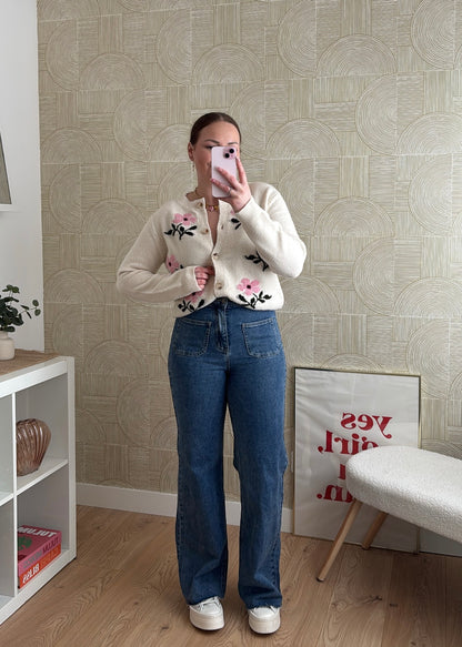 Gilet maille écru - FLORA