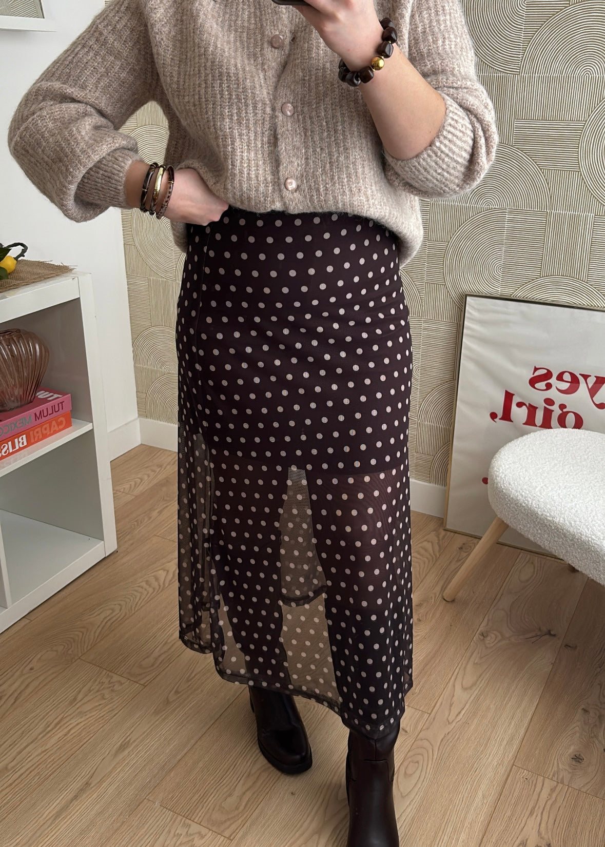 Jupe longue à pois - SHANE