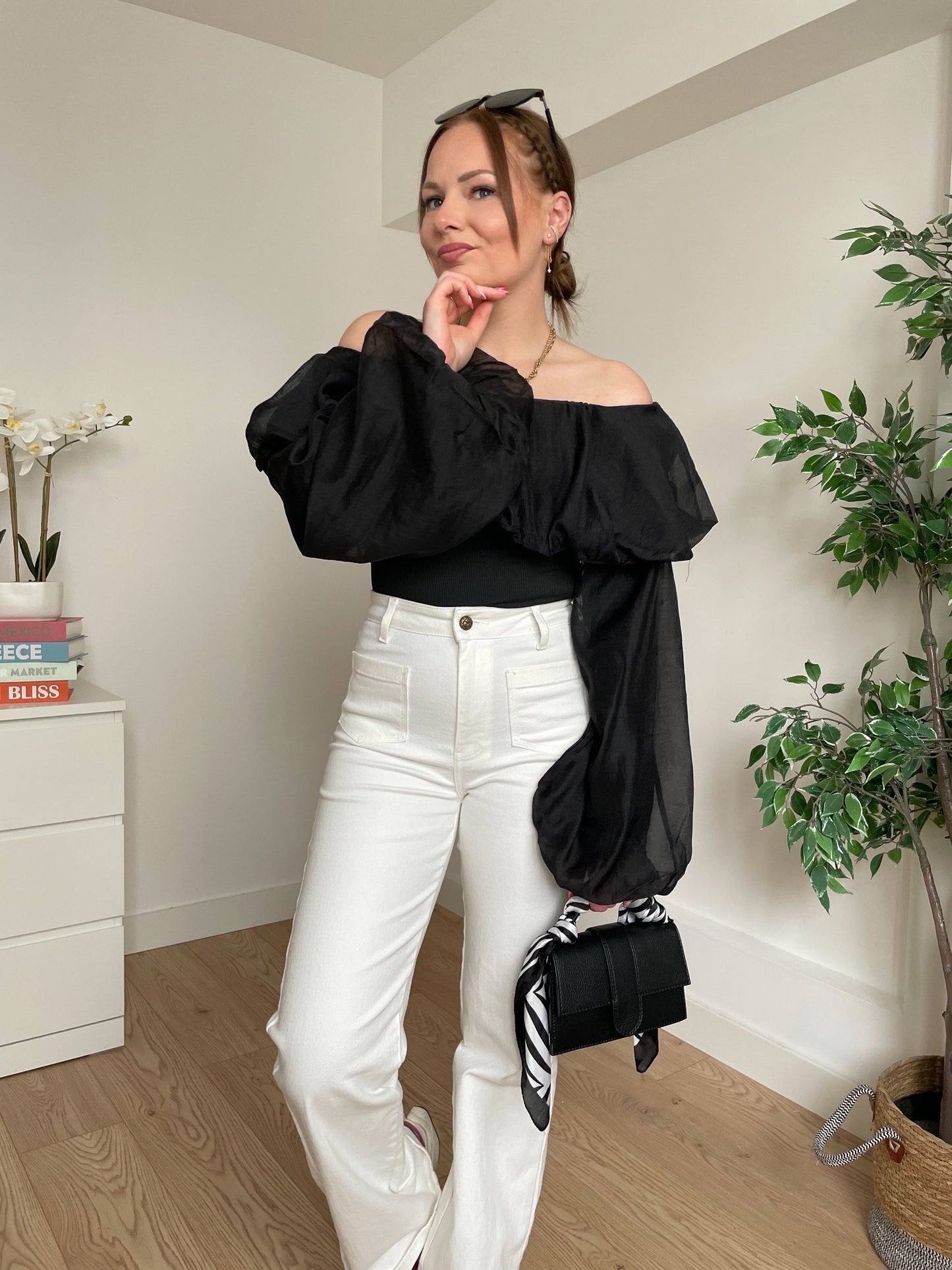 Tops épaules dénudées noir CLAUDIE