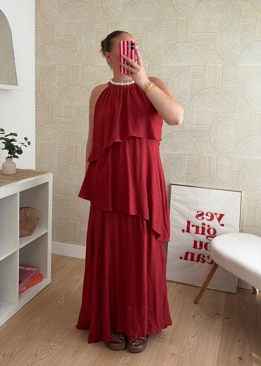 Robe longue rouille - ROMANE