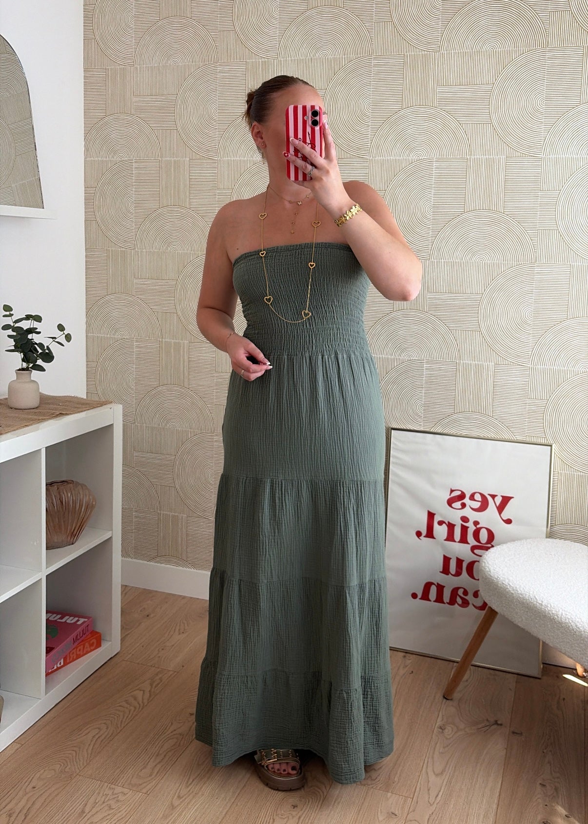 Robe bustier kaki - MAËLYS