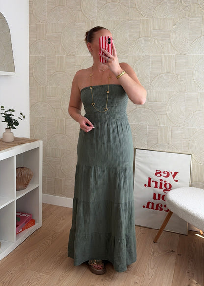 Robe bustier kaki - MAËLYS