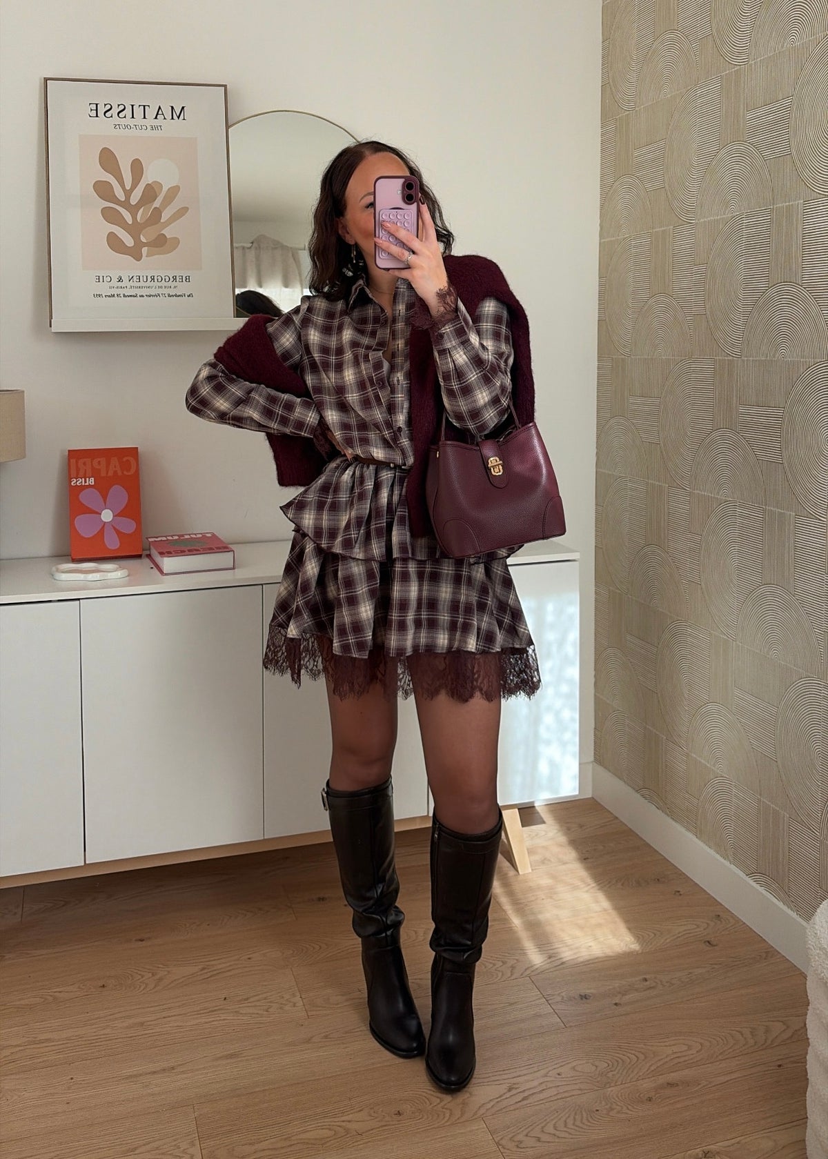 Robe chemise carreaux - DENSIA