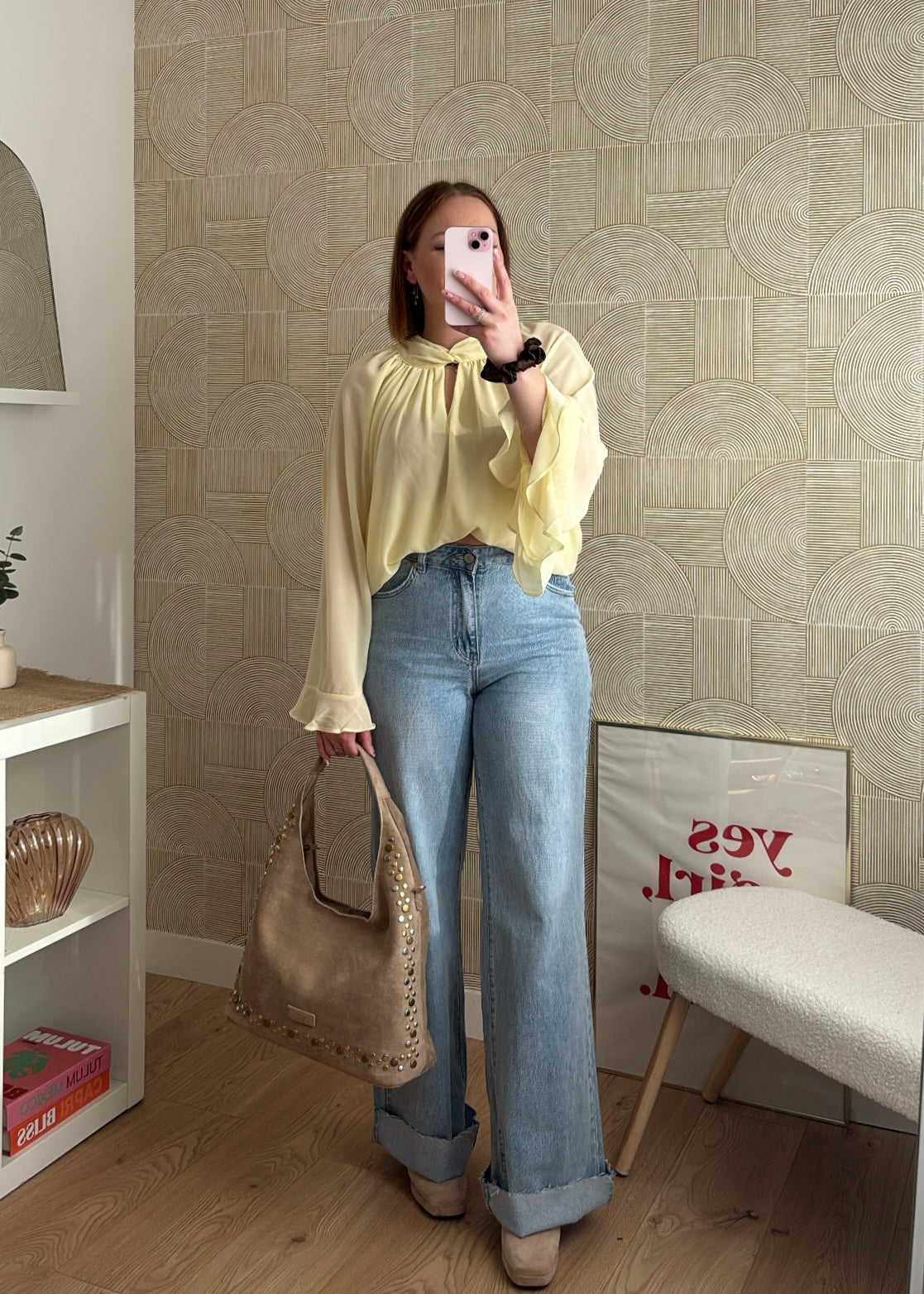 Jeans wide bleu - GIO