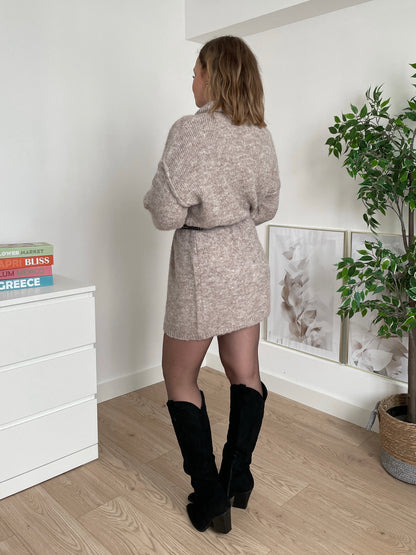 Robe pull taupe KAZYLIS