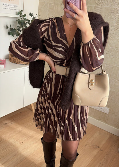 Robe zébrée choco - BURGA