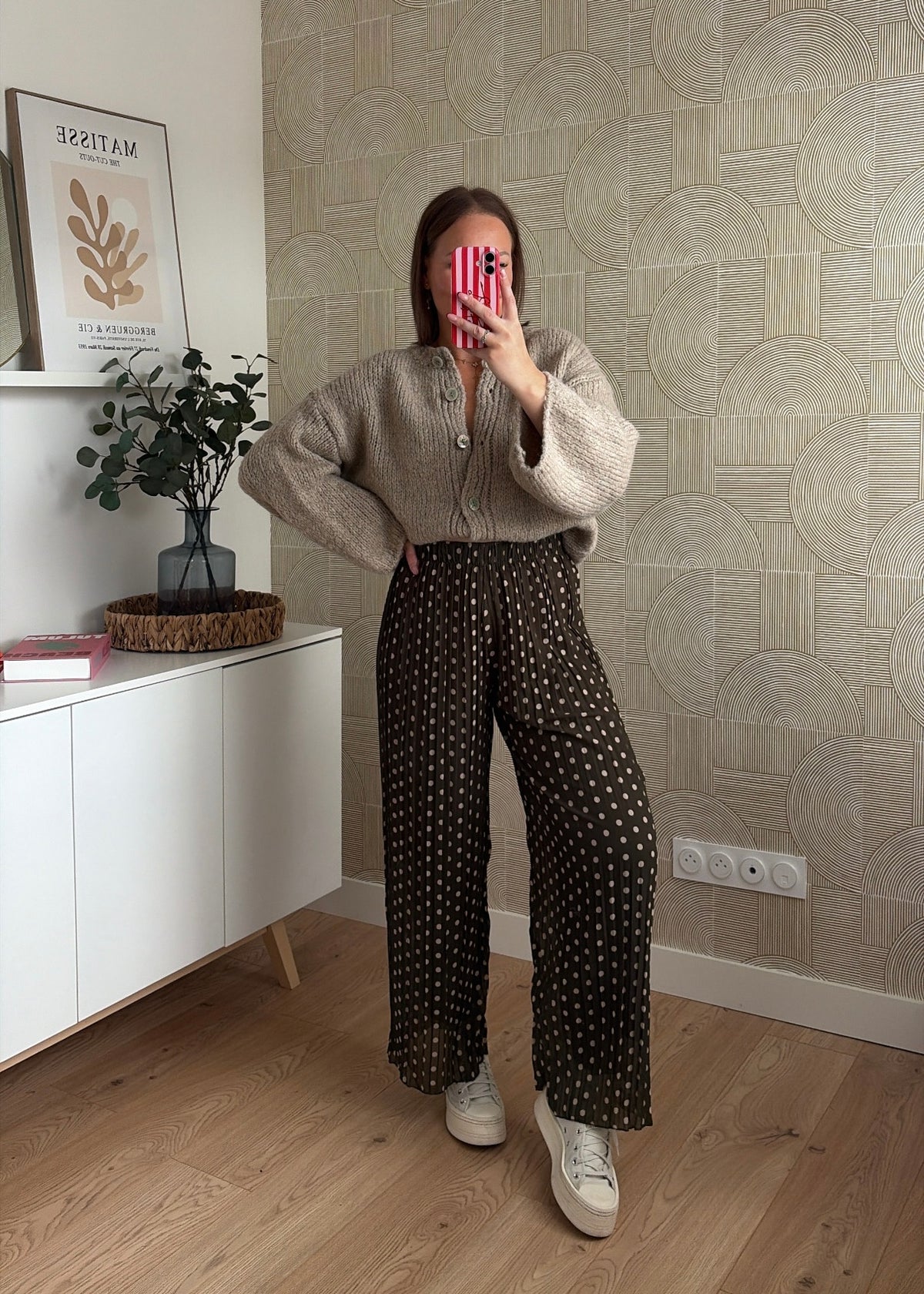Pantalon plissé kaki - POIS