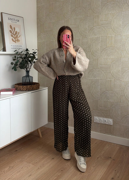 Pantalon plissé kaki - POIS