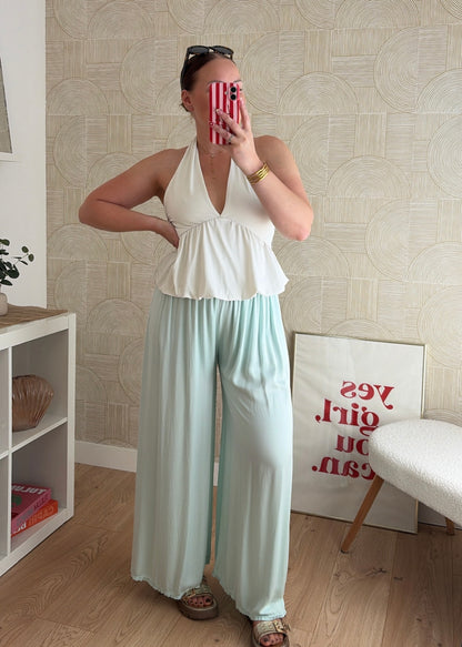 Pantalon vert d'eau - PADDY