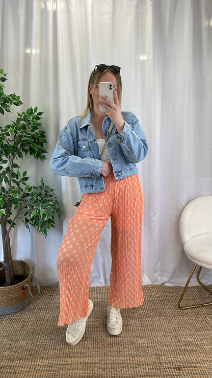 Pantalon plissé LOVELY - Orange