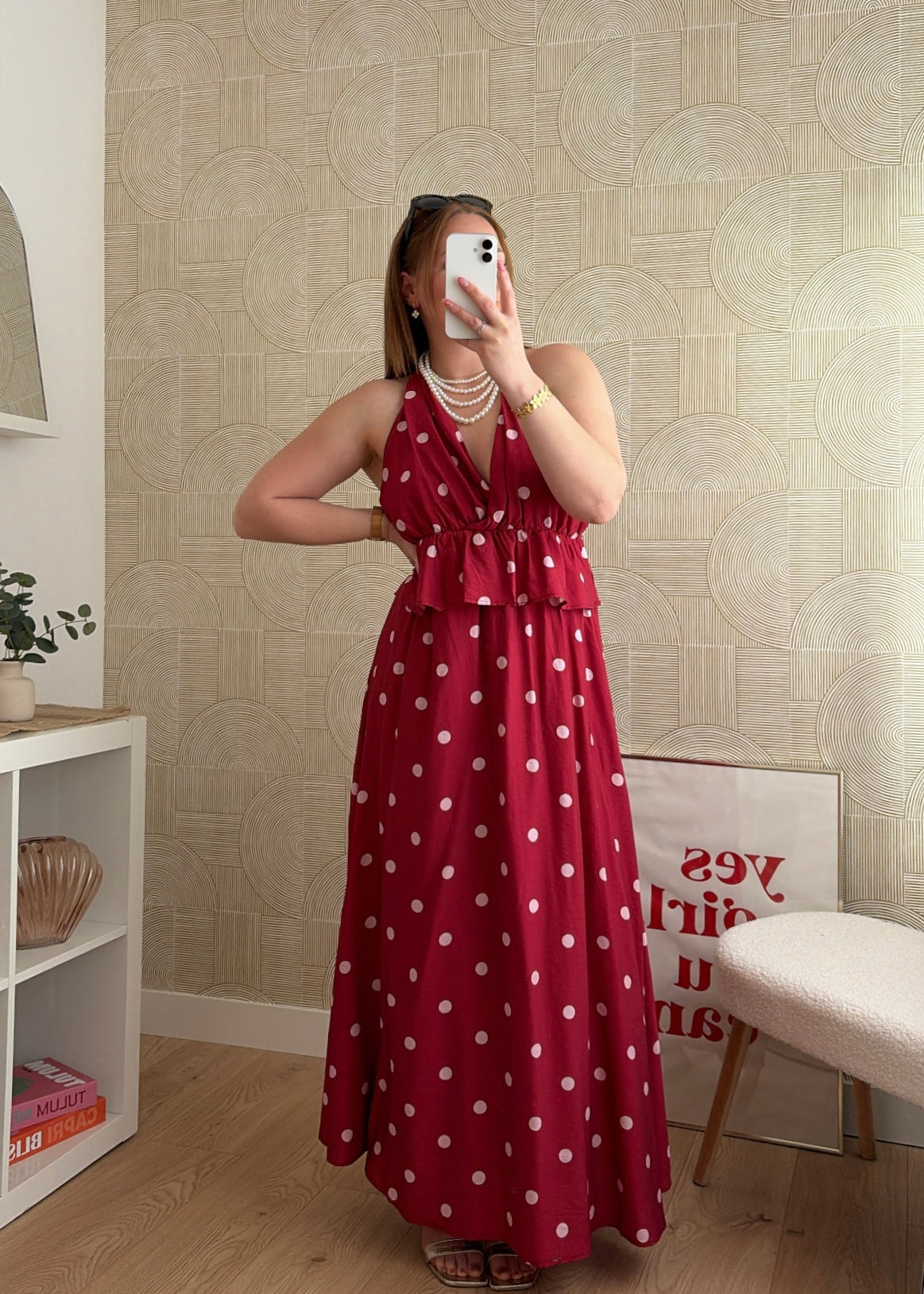 Jupe longue burgundy - POIS
