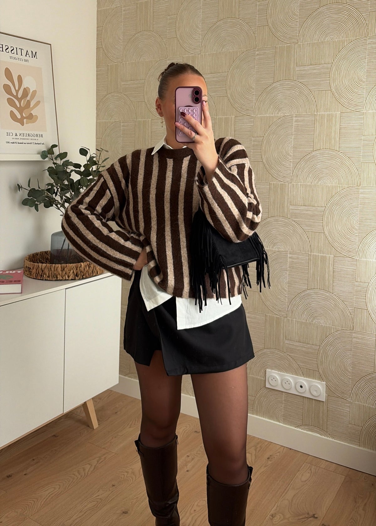 Pull choco rayures - AMOR