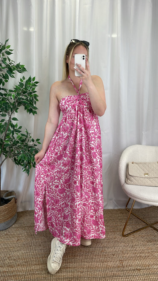 Robe longue rose - GIUGIU