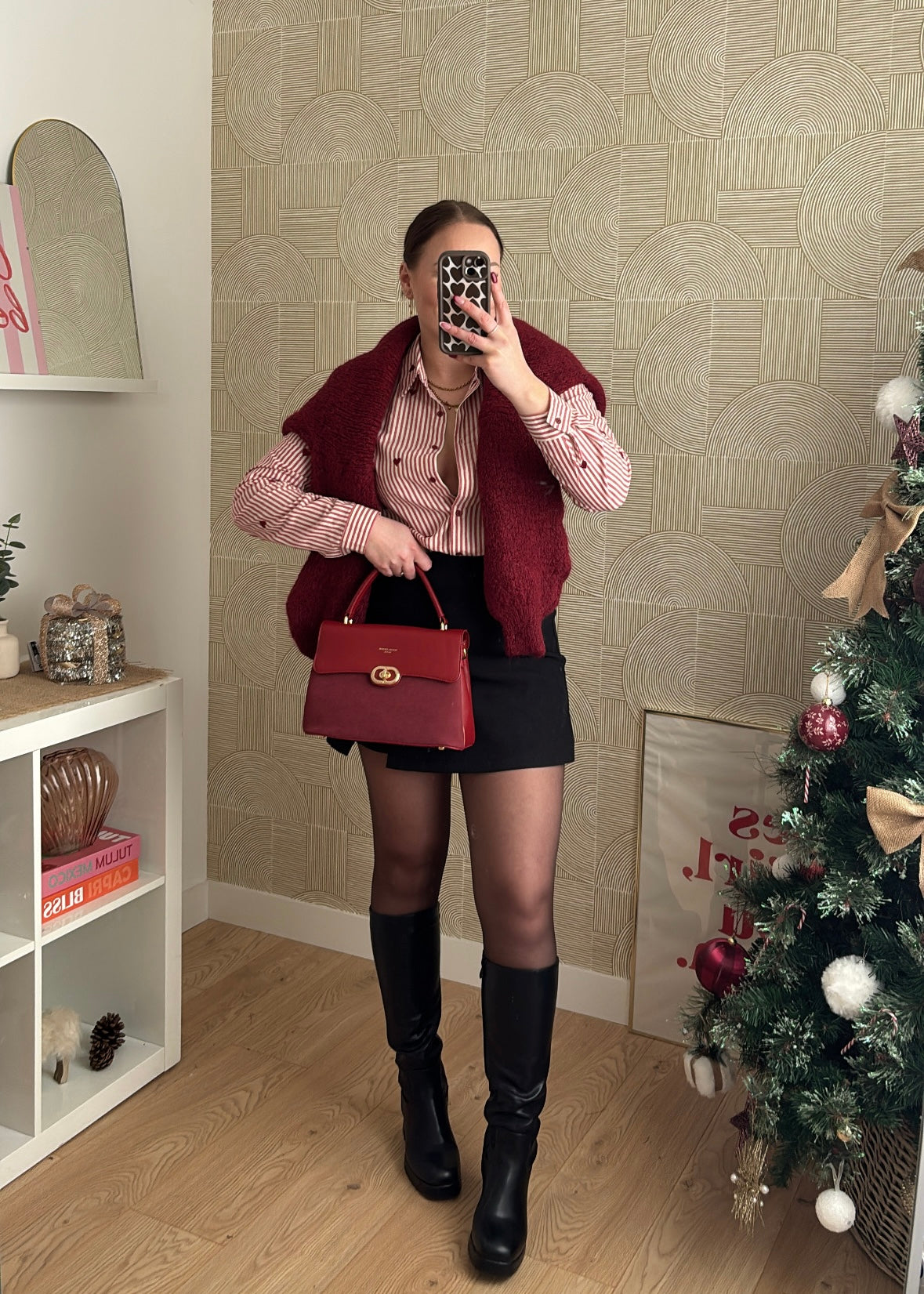 Chemisier bordeaux - LOVE