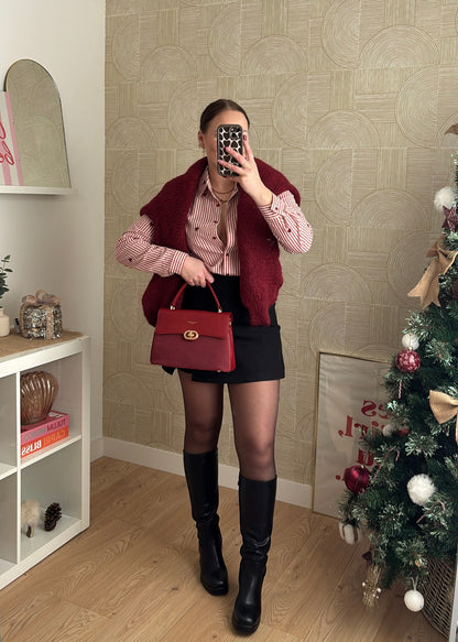 Chemisier bordeaux - LOVE