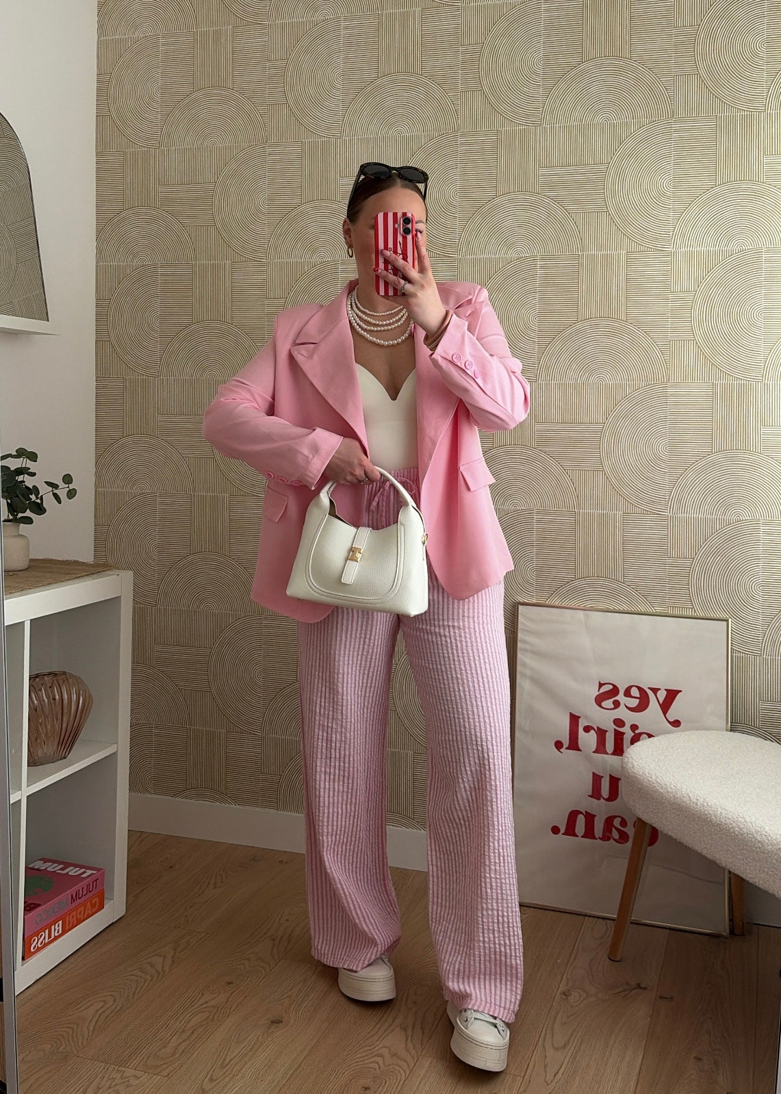 Blazer asymétrique rose - ELSA