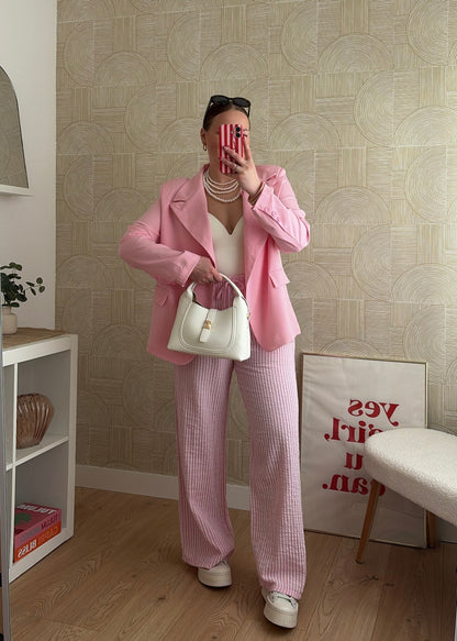 Blazer asymétrique rose - ELSA