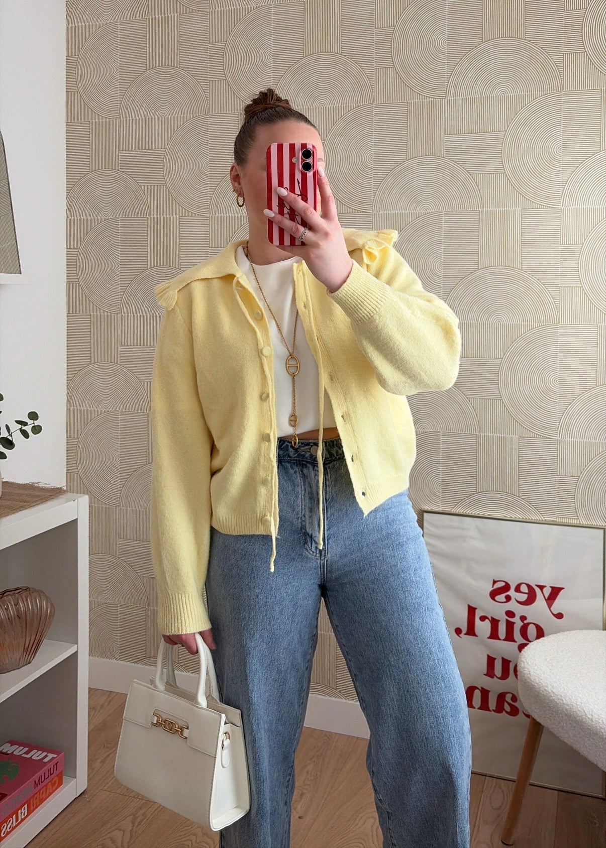Gilet maille jaune - CLAUDIA