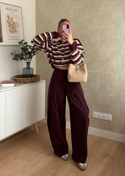 Pantalon bordeaux - ALMA