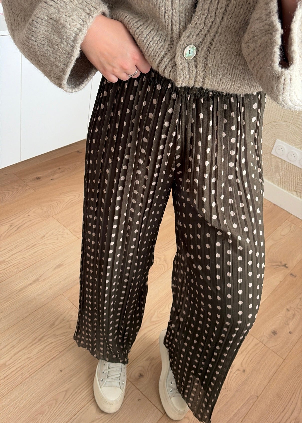 Pantalon plissé kaki - POIS