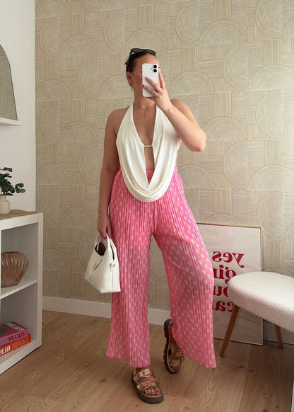 Pantalon plissé coeurs - LOVELY